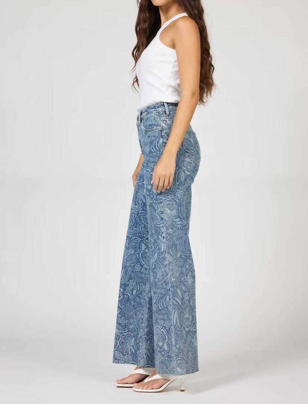 NEW DEAR JOHN DENIM fiona wide leg jean in avalon - Picture 3 of 4